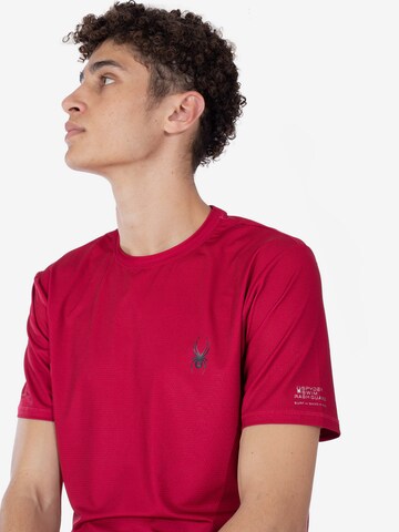 T-Shirt fonctionnel Spyder en rouge