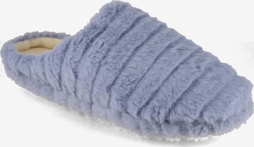 Fluffys Hausschuh 'Veluna Plüsch Pantoffeln' in Blau: Vorderseite