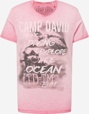 CAMP DAVID Shirt in Pink: front