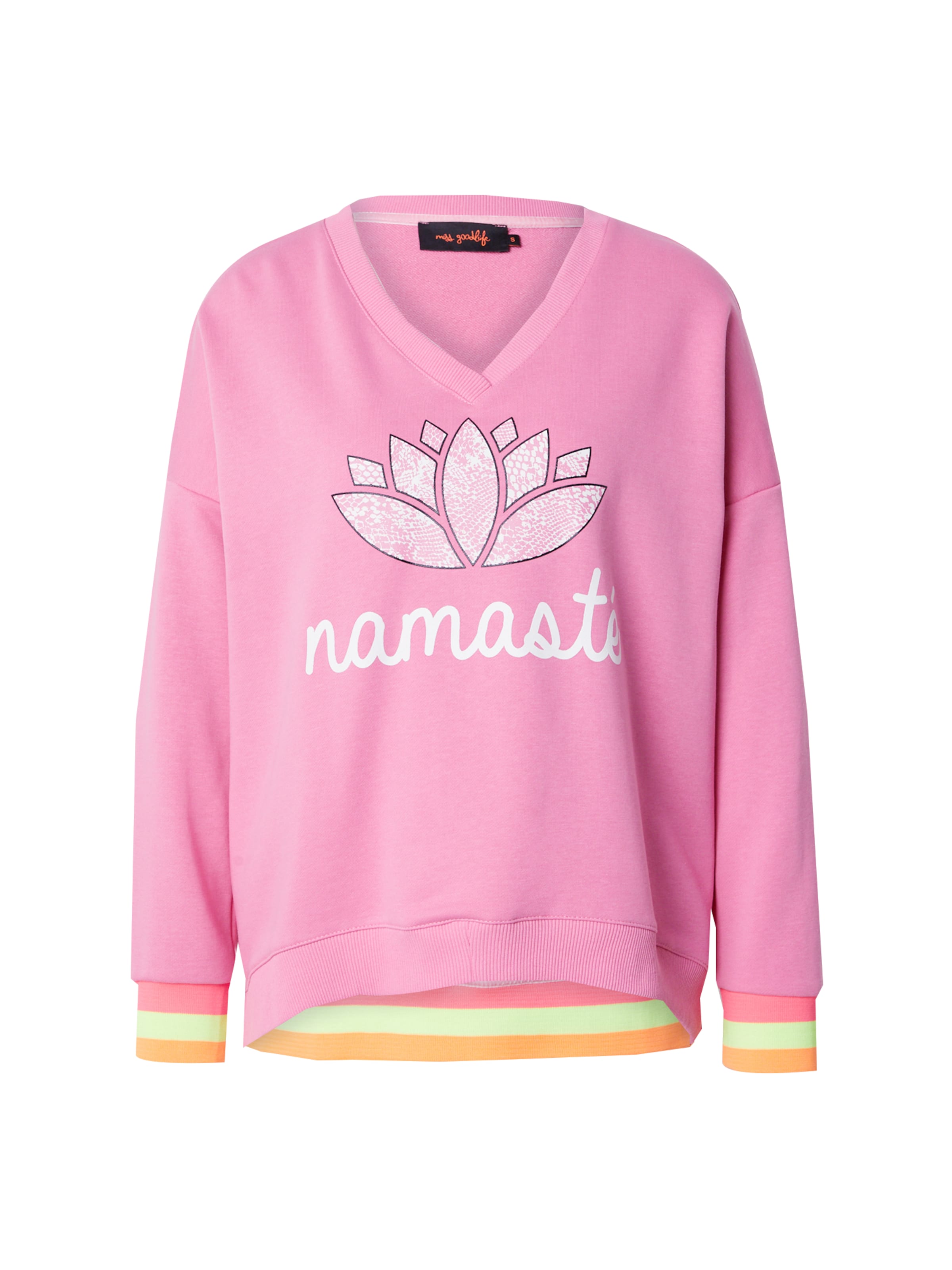 miss goodlife Bluzka sportowa 'Namasté' w kolorze różowy: przód