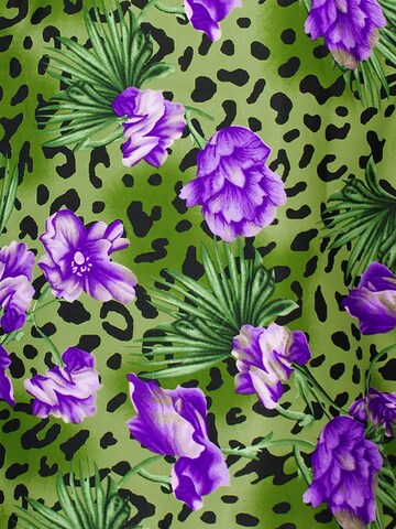 Foulard 'Leopard Flowers' di King Kameha in verde