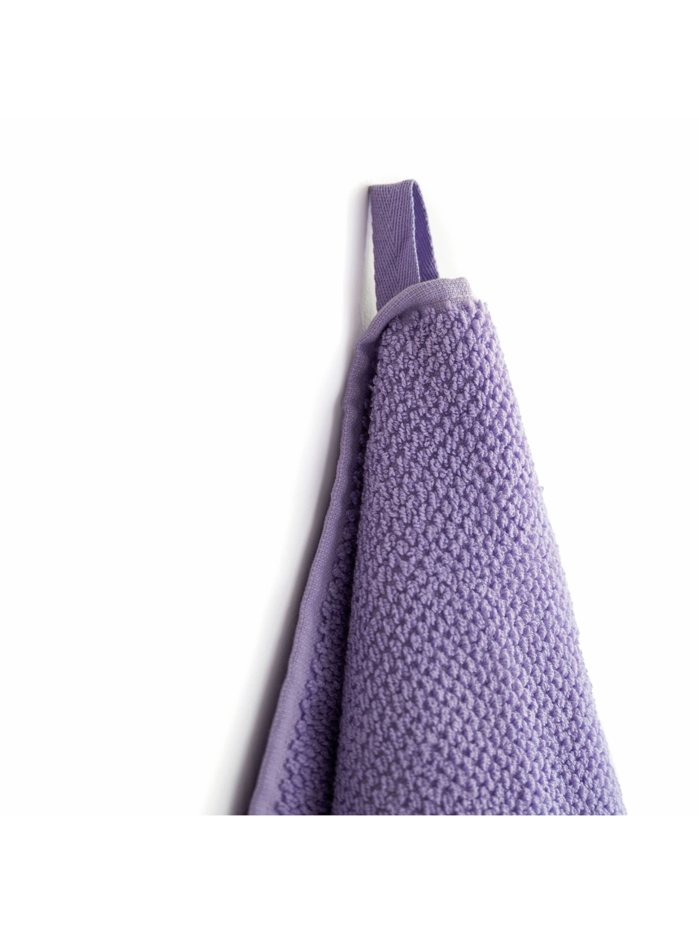 Herzbach home Duschtücher Spa im 2er Set, Flächengewicht 525 gsm in Lila