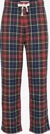Abercrombie & Fitch Pyjamahousut värissä tummansininen / keltainen / burgundin punainen / valkoinen, Tuotenäkymä