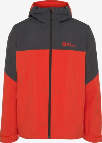 JACK WOLFSKIN Outdoor jacket 'Weiltal' in Black: front