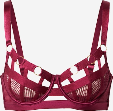 Balconette Sutien de la Hunkemöller pe roșu: față