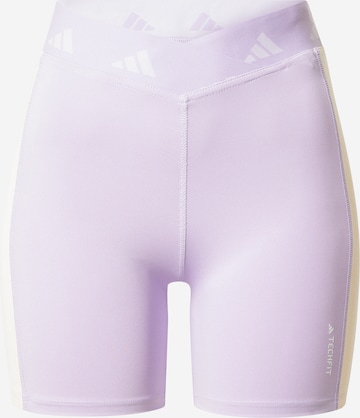 ADIDAS PERFORMANCE Workout Pants in Purple: front