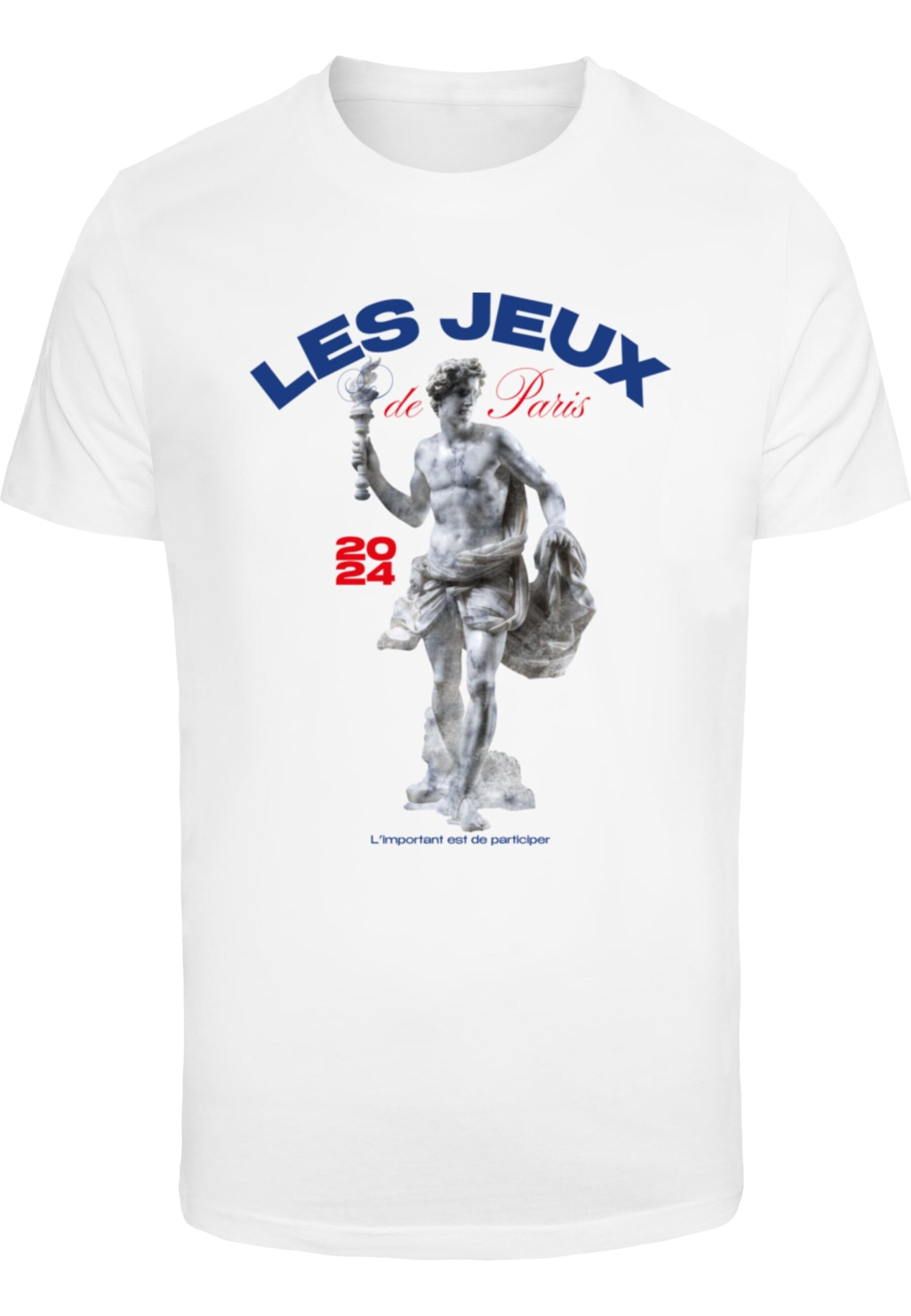 Mister Tee Shirt 'Les Jeux De Paris' in Blue / Grey / Red / White, Item view