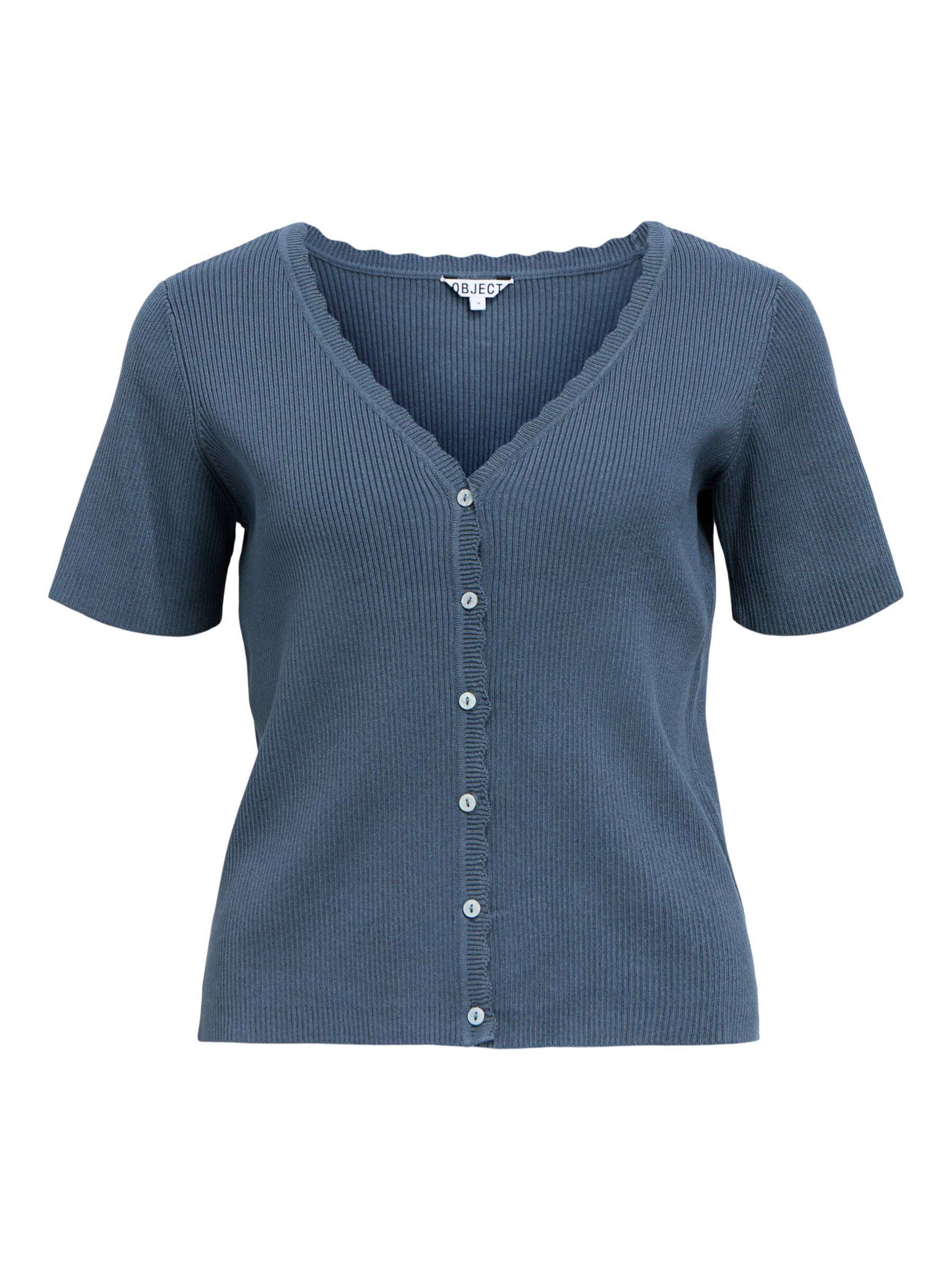 Cardigan 'OBJKelly' OBJECT en gris : devant