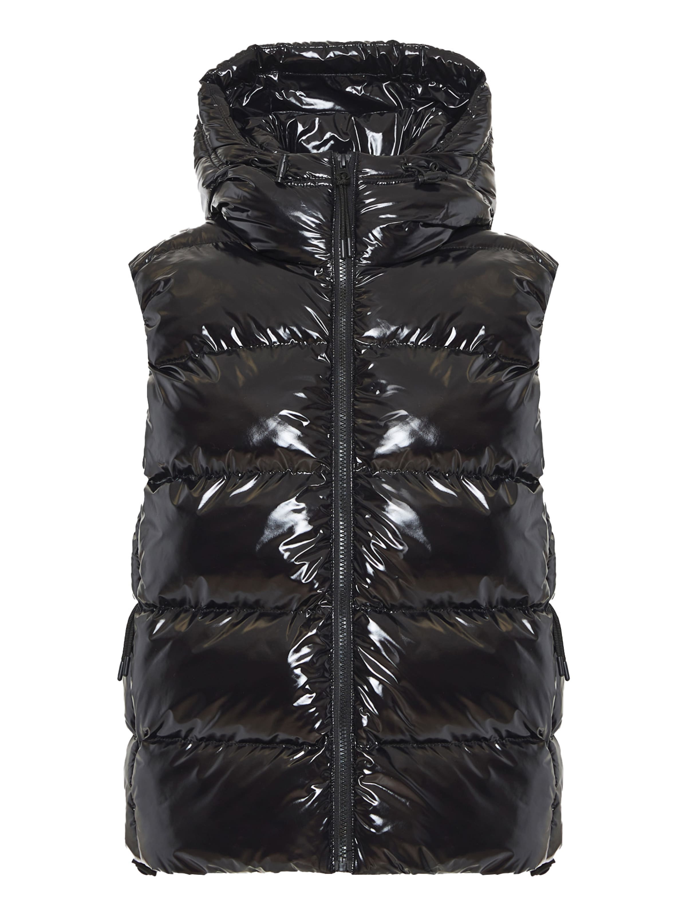 Funky Buddha Bodywarmer in Zwart: voorkant
