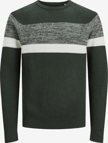 JACK & JONES Sweater in Green: front