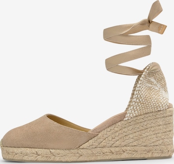 smėlio Castañer Espadrilės 'CARINA': priekis