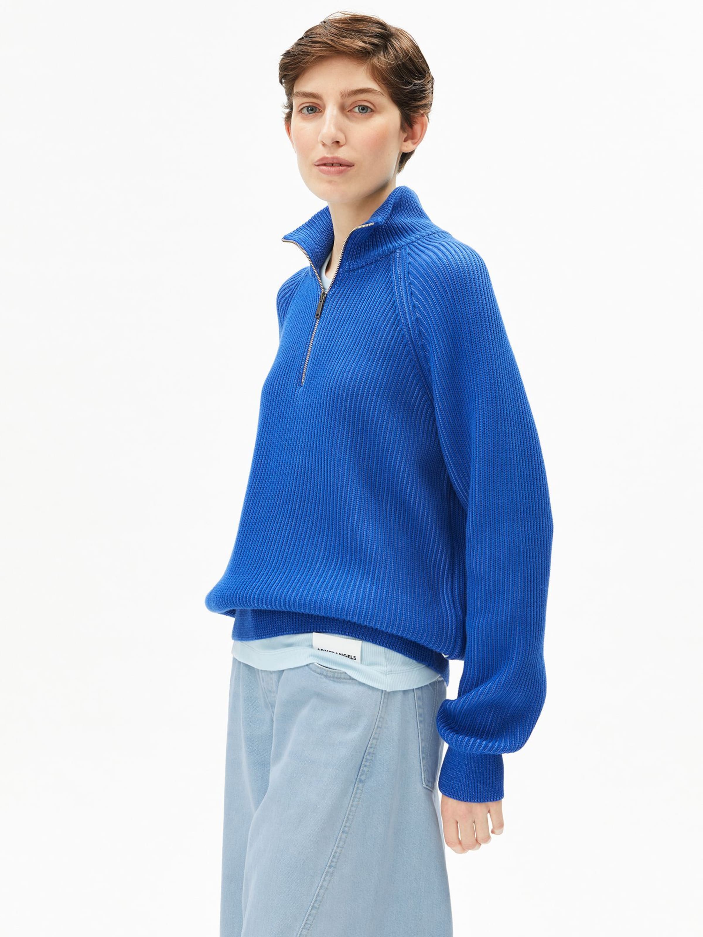 ARMEDANGELS Trui in Blauw: voorkant