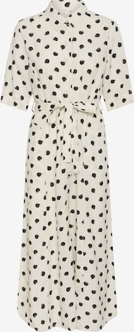 Robe-chemise 'Tiah' Cream en beige : devant