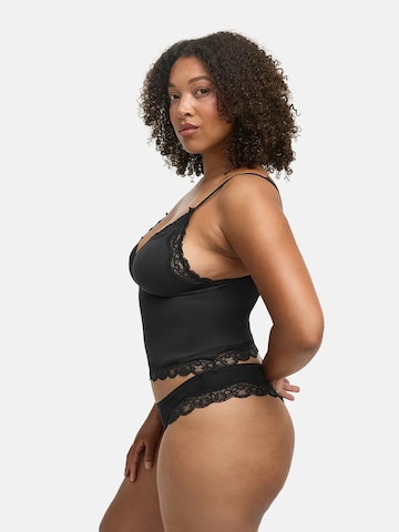 Haut 'Deep Neck Lace Top' cfab (formerly creamy fabrics) en noir