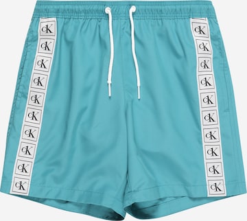 Calvin Klein Swimwear Board Shorts in Blue: front