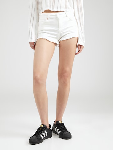 Coupe slim Jean Tally Weijl en blanc : devant