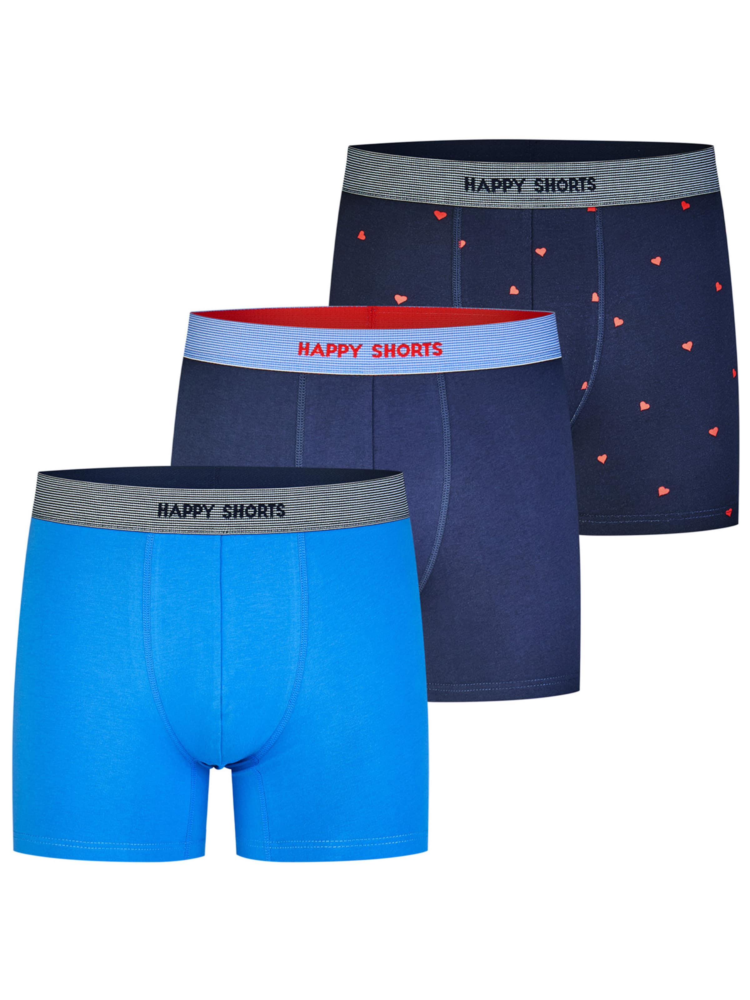 Happy Shorts Boxer shorts ' Jersey ' in Blue: front