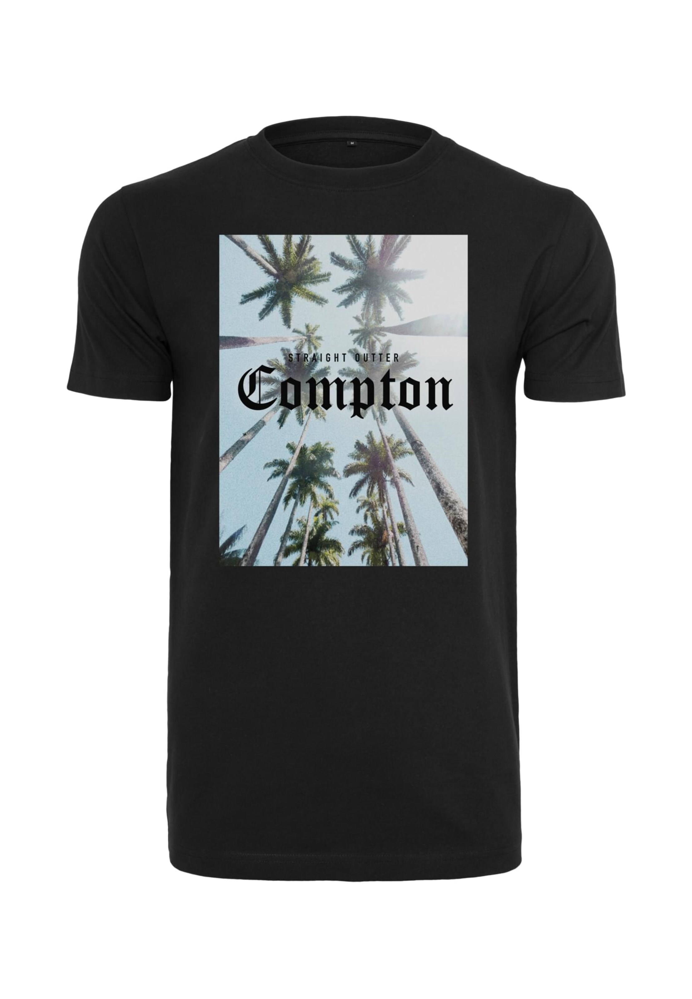 MT Men Shirt 'Compton Palms' in Schwarz: Vorderseite