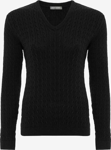 melns Jacey Quinn Džemperis: no priekšpuses