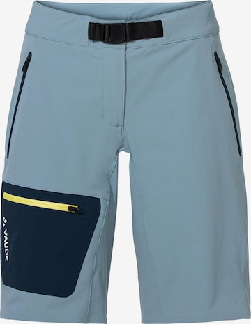 VAUDE Slim fit Outdoor Pants 'Badile' in Blue: front