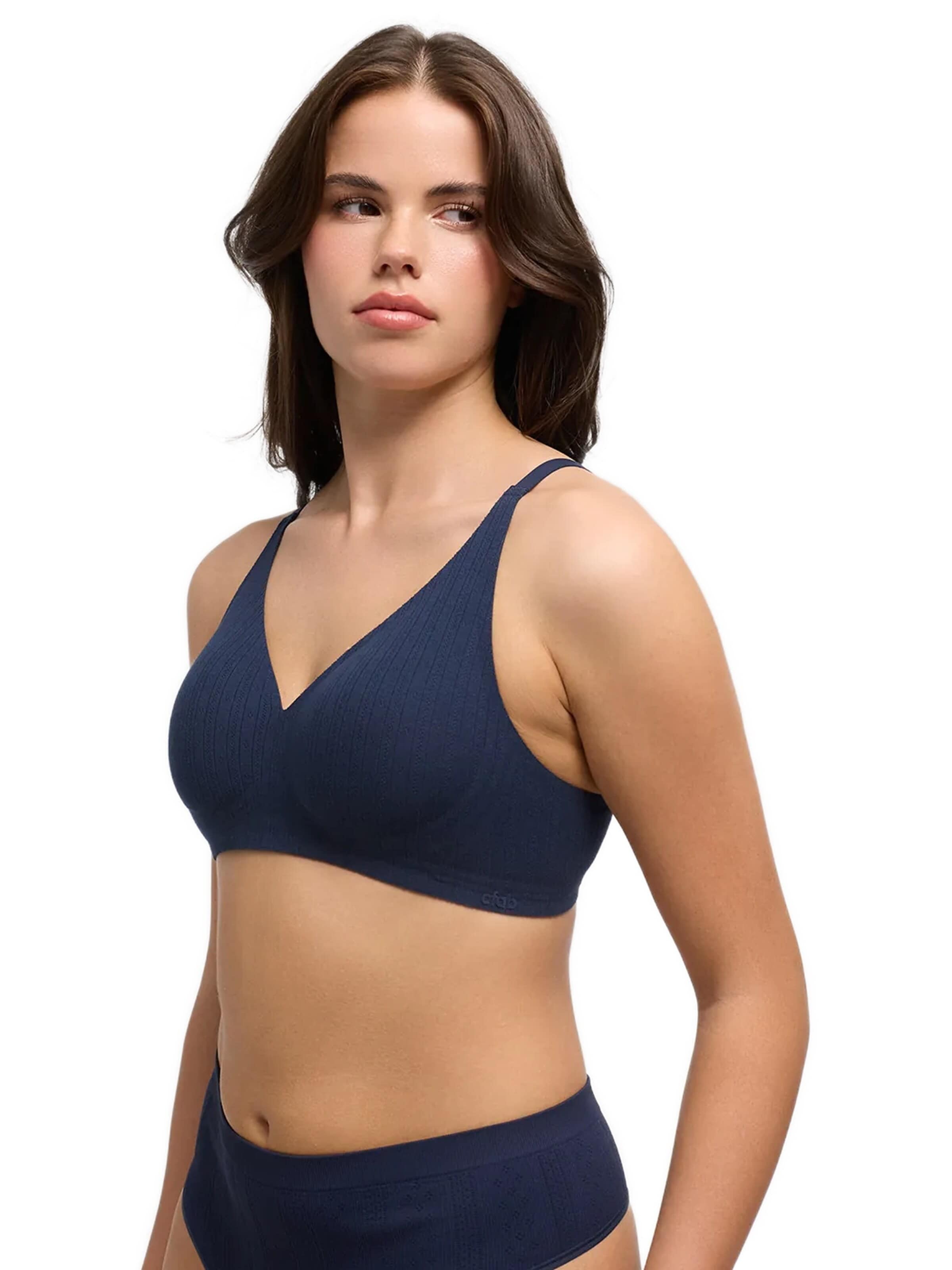 cfab Push-up BH 'Jacquard Comfort Push-Up BH' in Blauw