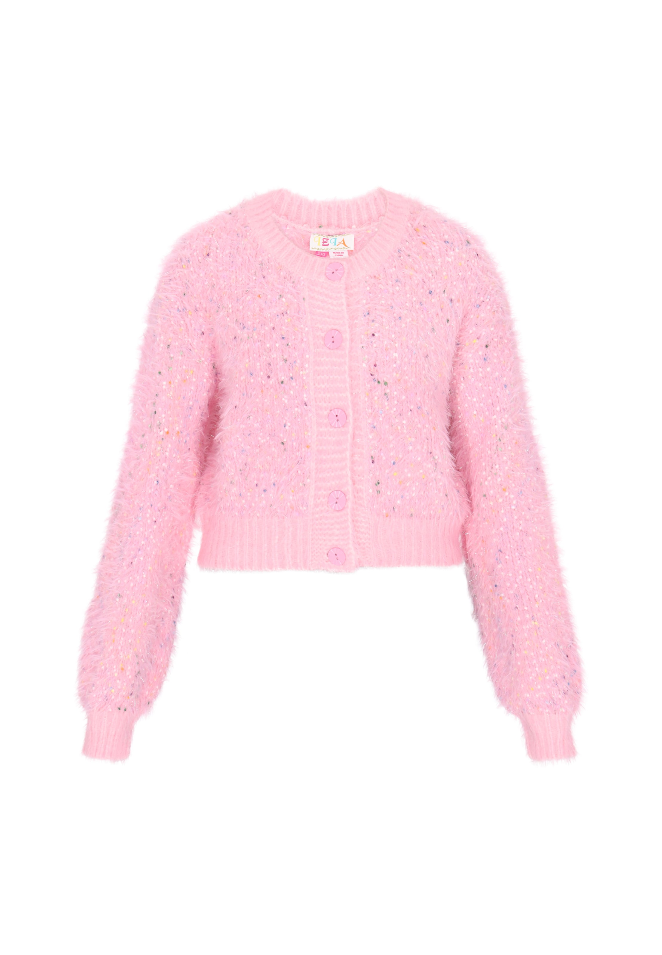 IZIA Gebreid vest in Roze: voorkant