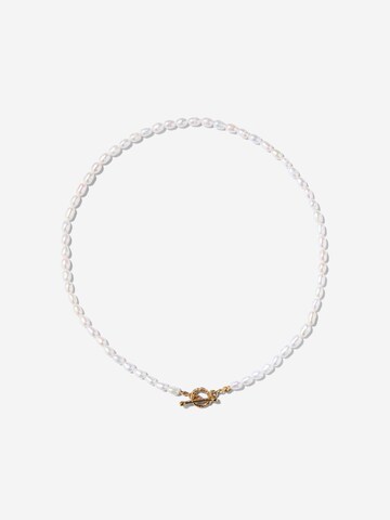 ØYRE Łańcuszek 'Rice Pearl Toggle' w kolorze złoty