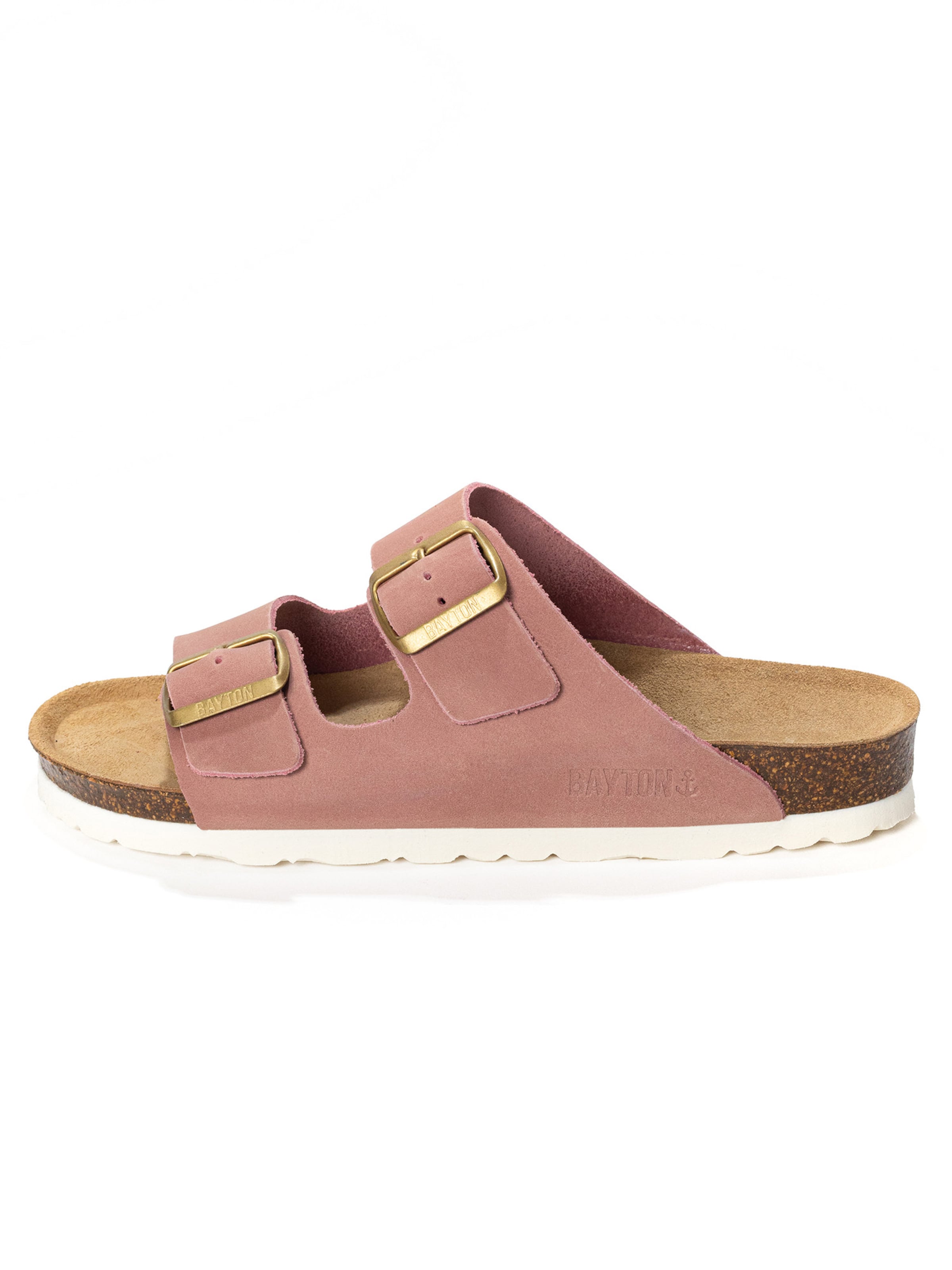 rozā Bayton Ādas čības 'Atlas': no priekšpuses