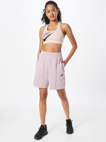 Nike Sportswear - Loosefit Calças em roxo