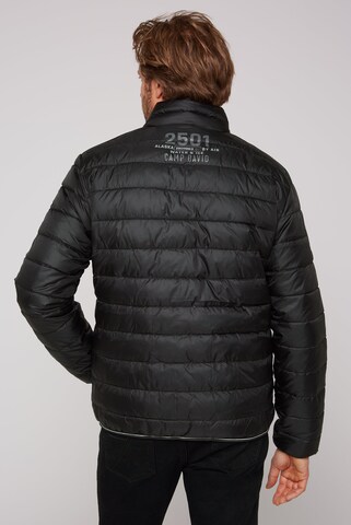 CAMP DAVID Leichte Steppjacke mit Logo Prints und Tapes in Schwarz