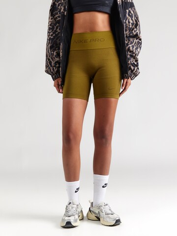 NIKE Skinny Sportnadrágok - zöld: elől