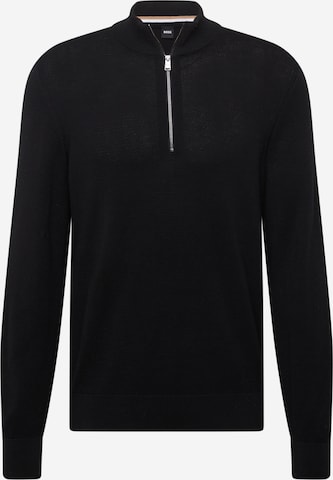 BOSS Sweater 'EBRANDO-P' in Black: front