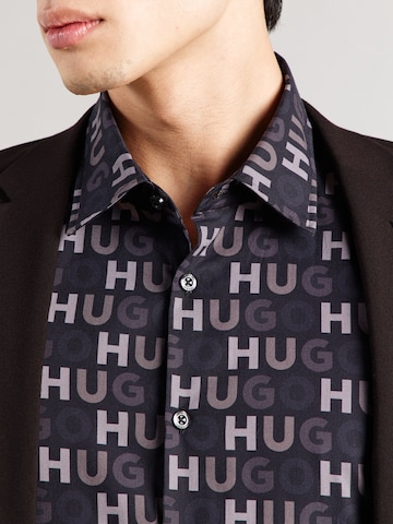 HUGO Regular Fit Paita 'Ermo' värissä musta