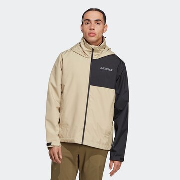 ADIDAS TERREX Outdoorjas in Beige: voorkant