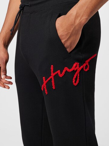 Tapered Pantaloni 'Drog' de la HUGO Red pe negru