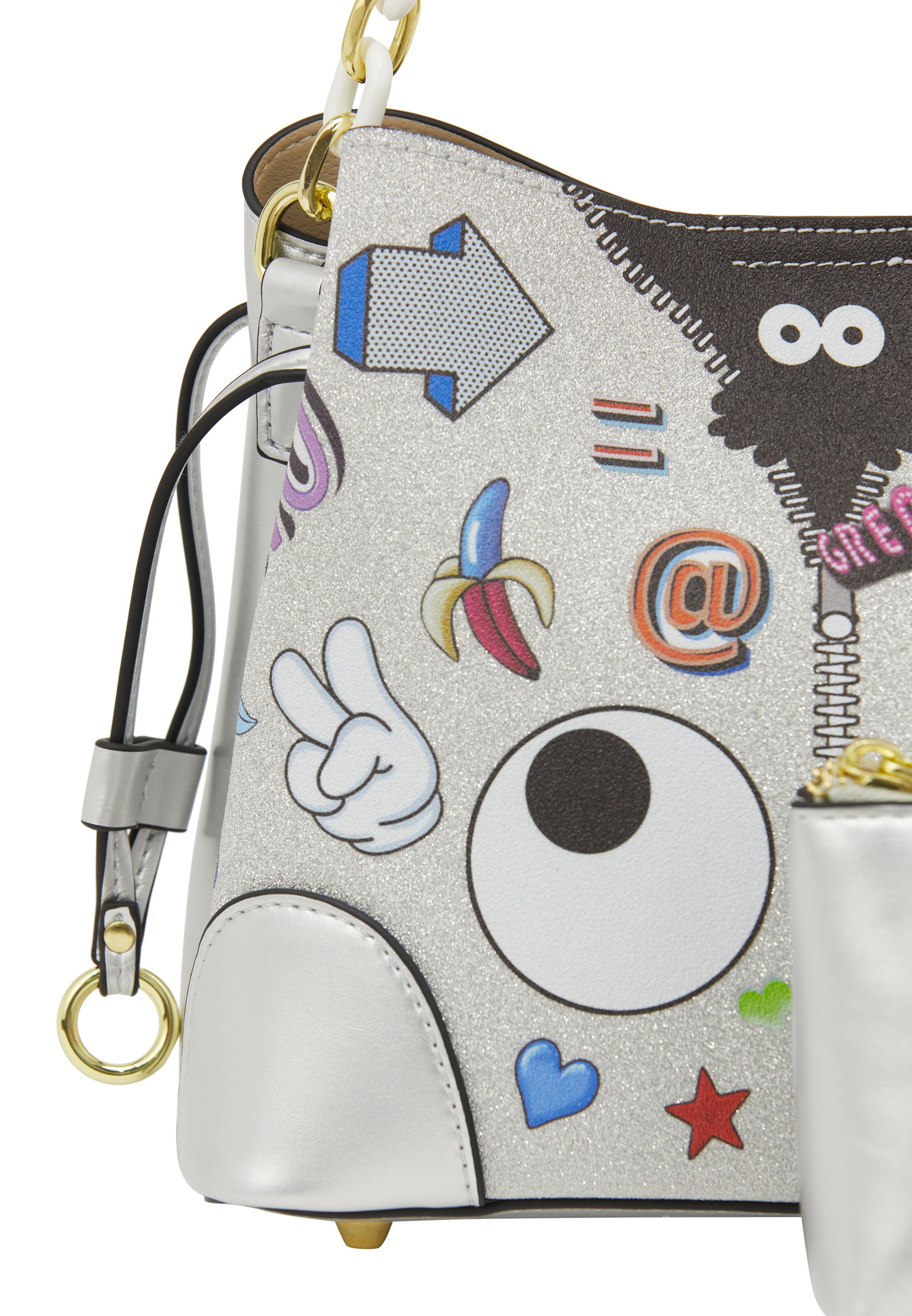 Sac bandoulière 'Pop Eyetheme' MYMO en argent