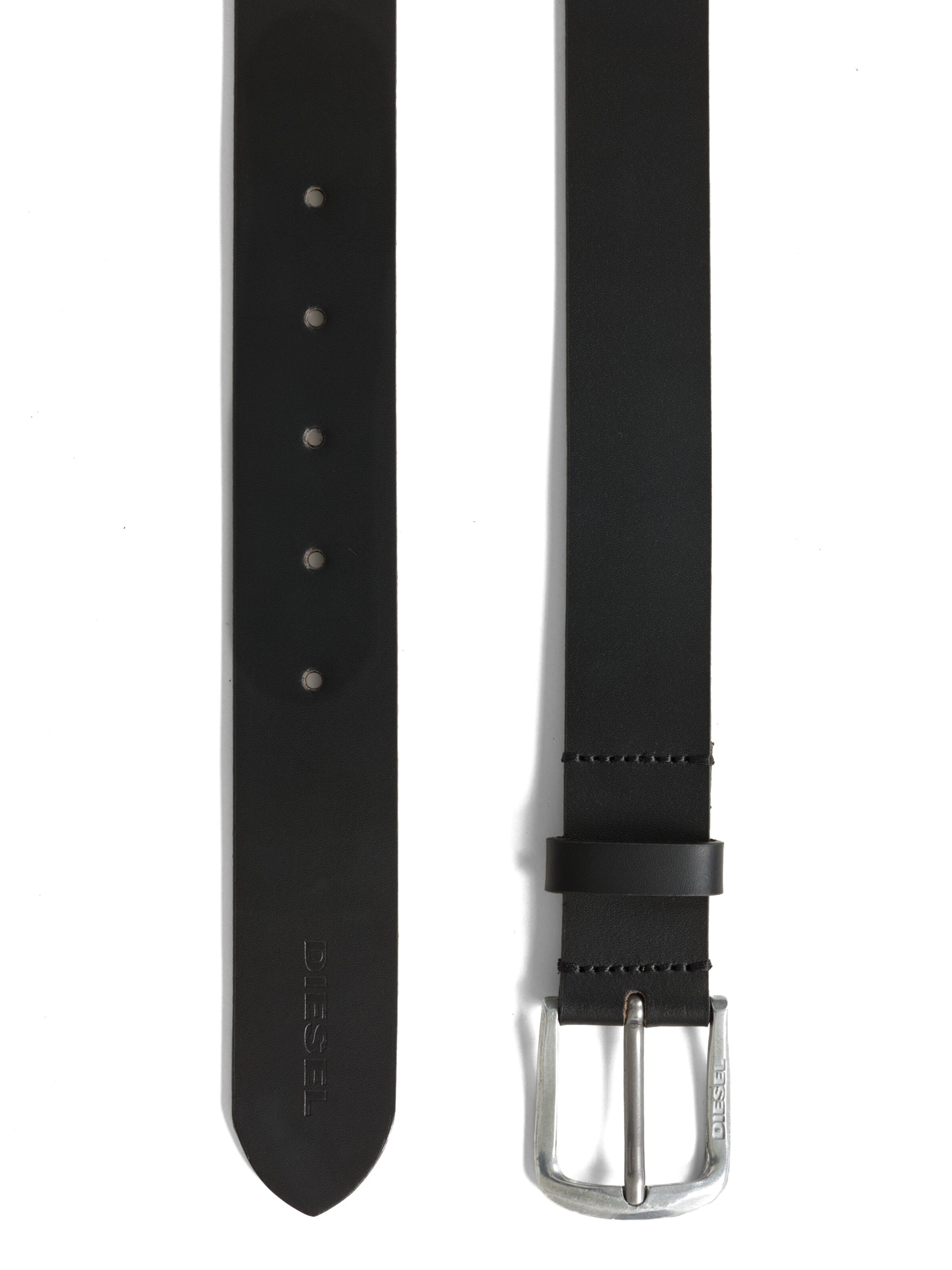 Cintura 'LOGO B-BASIC LEATHER BELT' di DIESEL in nero
