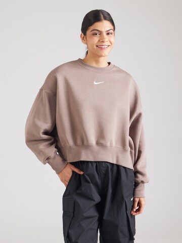 Felpa 'PHOENIX FLEECE' di Nike Sportswear in marrone: frontale