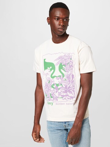 Obey T-Shirt 'MOTHER NATURE' in Weiß: predná strana