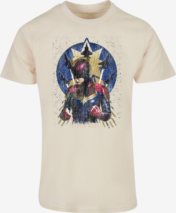 T-Shirt 'Captain Marvel - Jet Burst' ABSOLUTE CULT en beige : devant