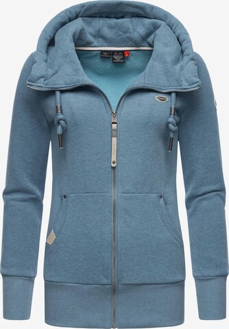 Ragwear Zip-Up Hoodie 'Neska' in Blue: front