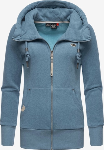 Ragwear Zip-Up Hoodie 'Neska' in Blue: front