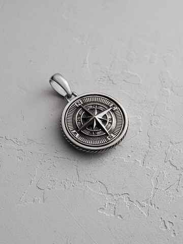 Pendentif 'WINDROSE' REYTEL en argent : devant