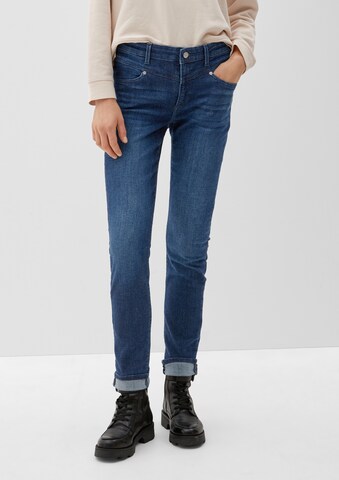 s.Oliver Slimfit Jeans in Blauw: voorkant