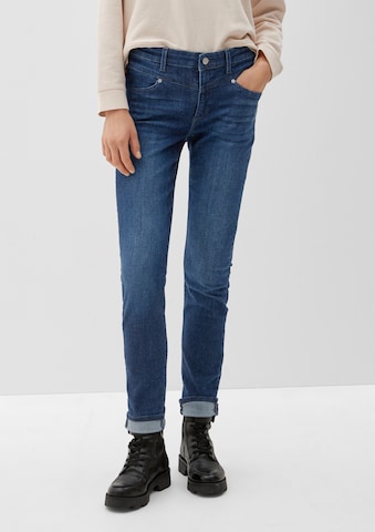 s.Oliver Slimfit Jeans in Blauw: voorkant