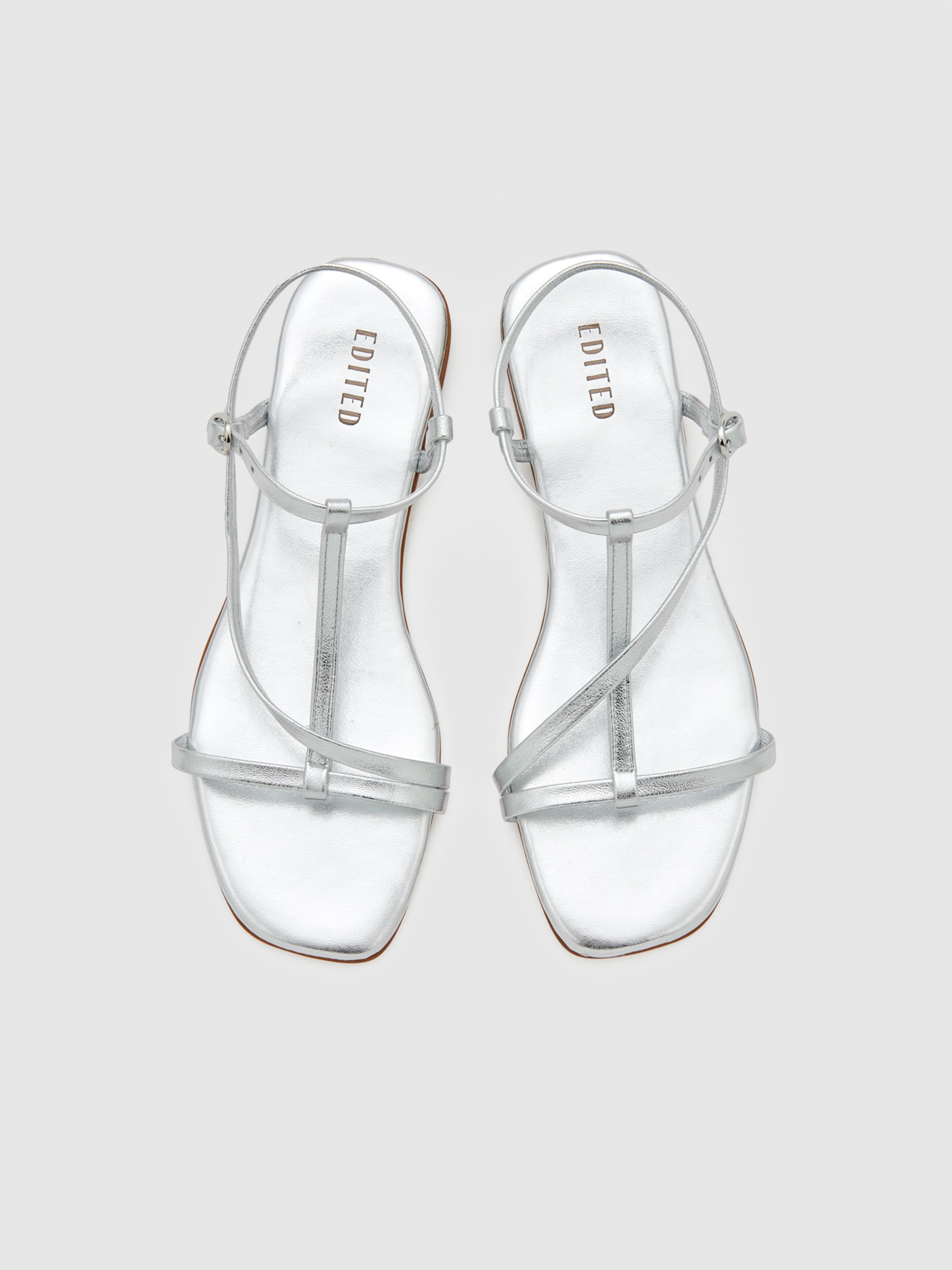 EDITED Producten Sandalen met riem 'Toyah' Zilver