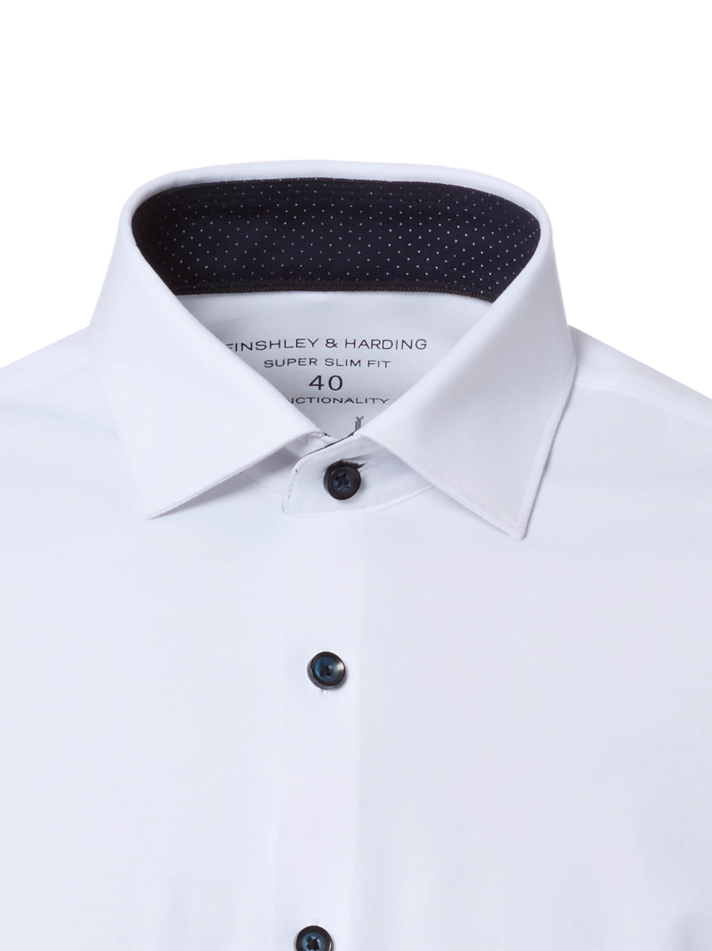 Finshley & Harding Super slim fit Zakelijk overhemd in Wit