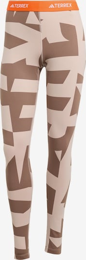 ADIDAS TERREX Sportunterhose 'Multi Synthetic Base Layer' in taupe / orange, Produktansicht