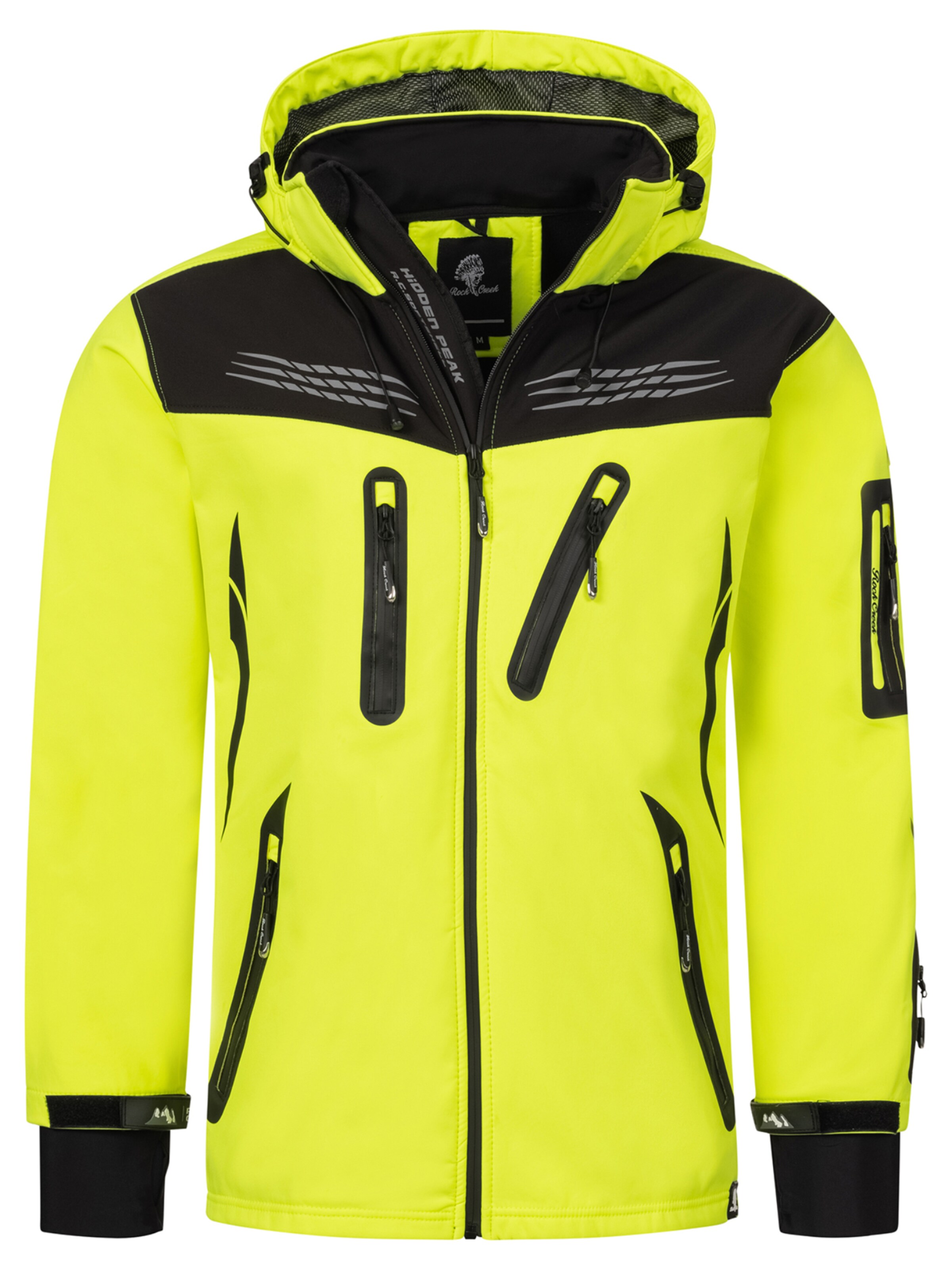 Rock Creek Outdoorjacke in Gelb: Vorderseite