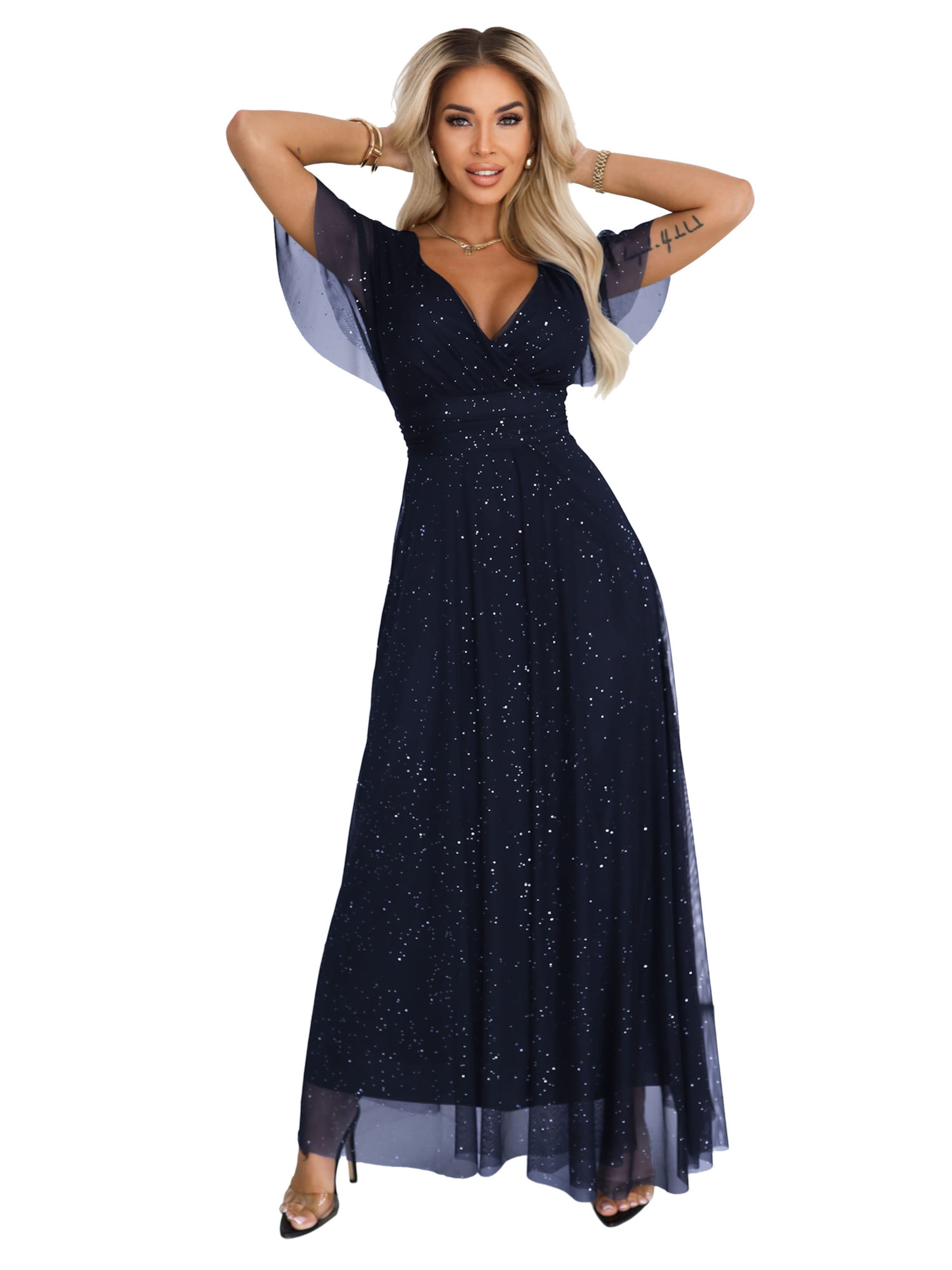 Numoco Abendkleid 'Melania'‌‌‌‌‌ in Blau: Vorderseite
